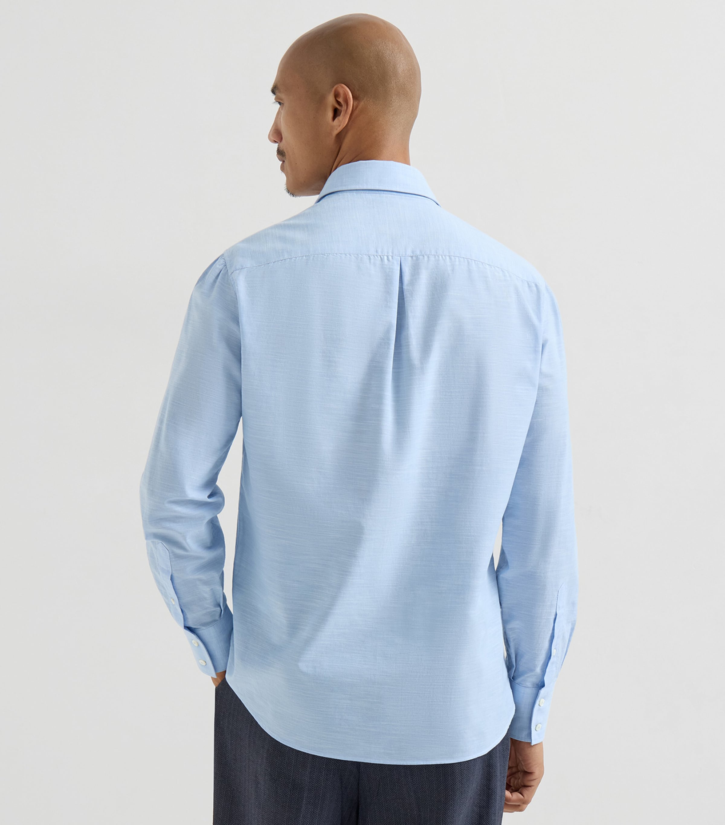 Brunello Cucinelli Mens Cotton Oxford Shirt Image 5