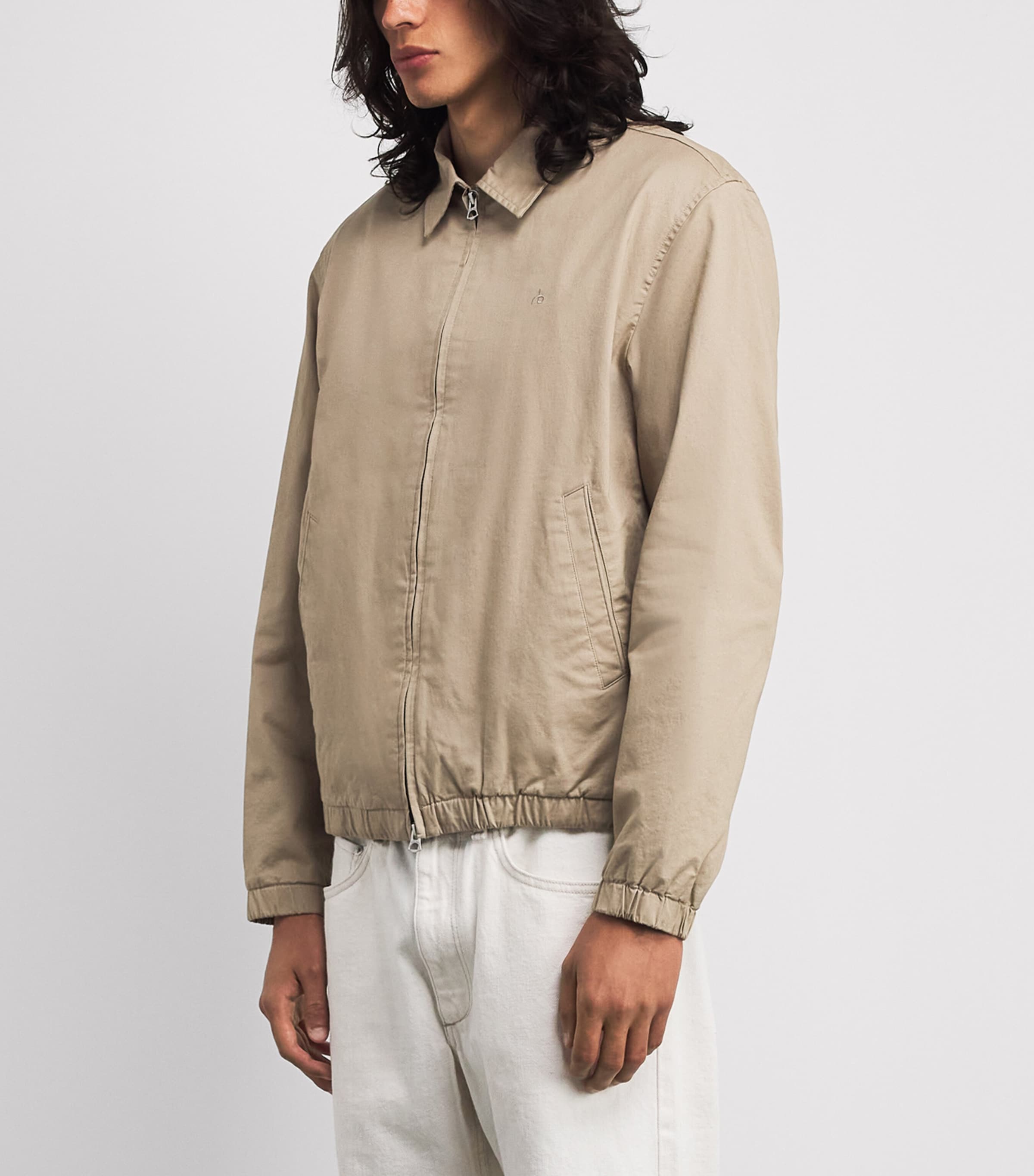 Rag & Bone Mens Stretch-Cotton Harrington Jacket Warm Taupe Image 4