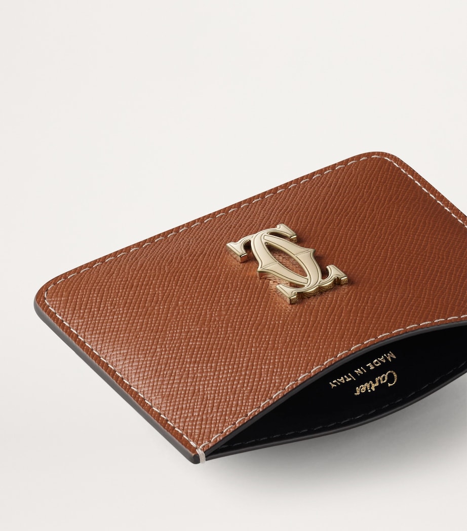 Leather C de Cartier Card Holder CARAMEL Image 5