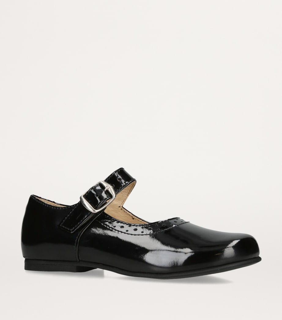 papouelli Leather Millie Mary Janes Black Image 3