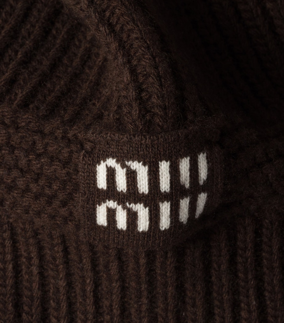 Wool-Blend Ribbed Hood F0003 Image 2