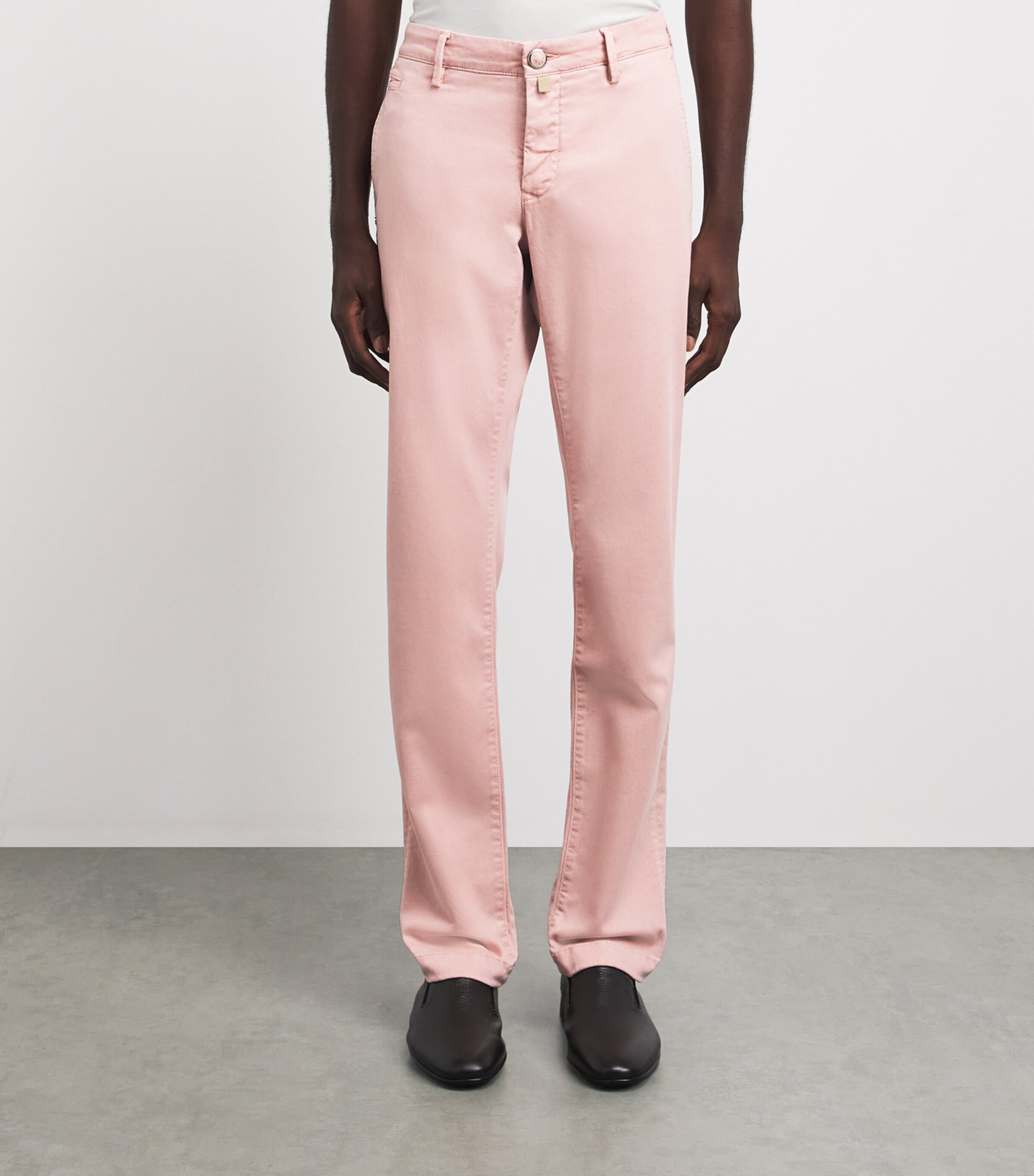 Jacob Cohën Mens Bobby Slim Chinos Pink Image 4