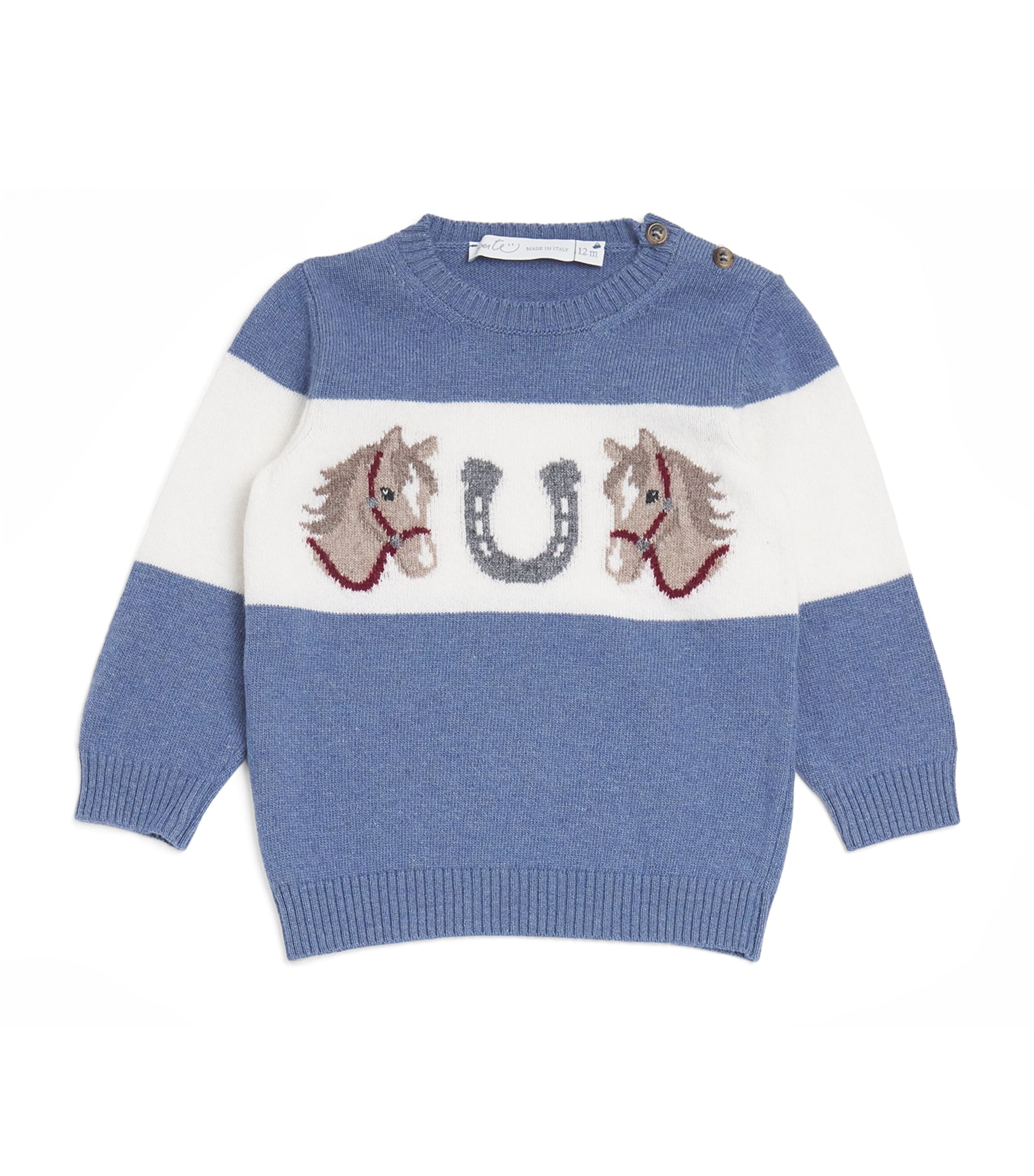 Horse Sweater (3-24 Months) A6 DENIM Image 1