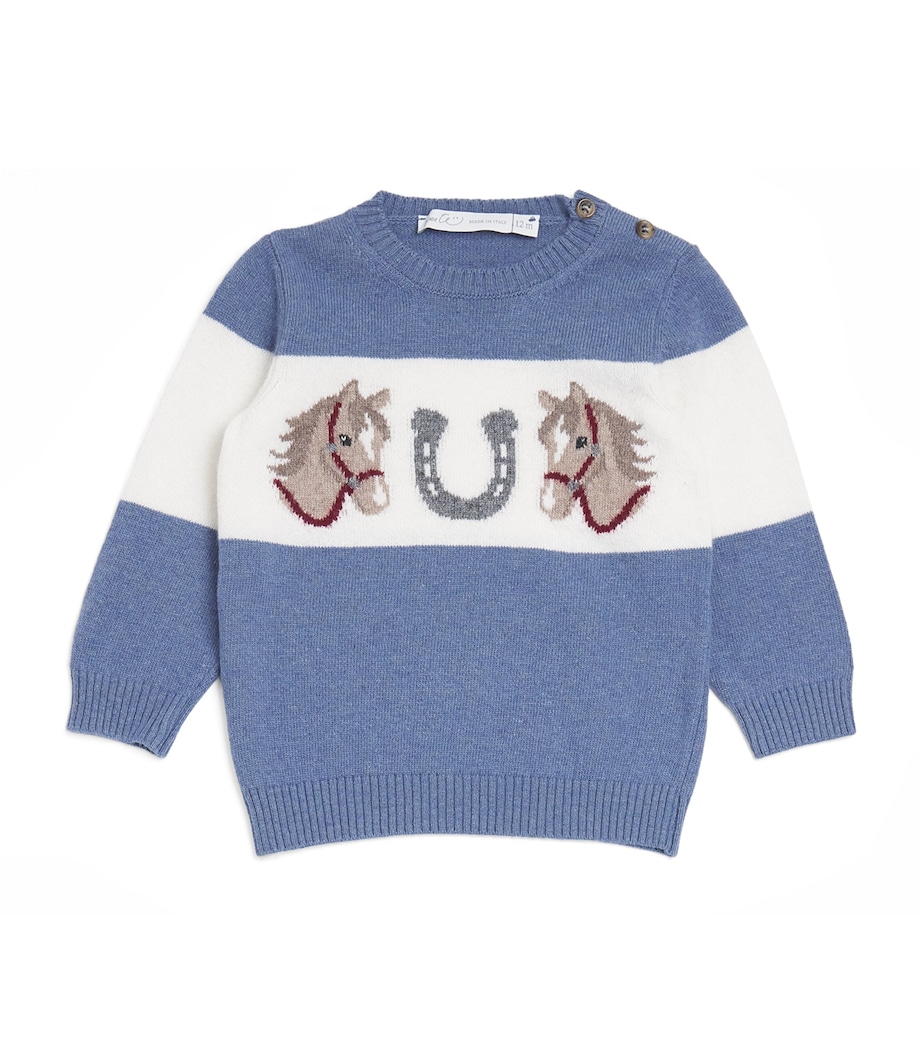 Horse Sweater (3-24 Months) A6 DENIM Image 1