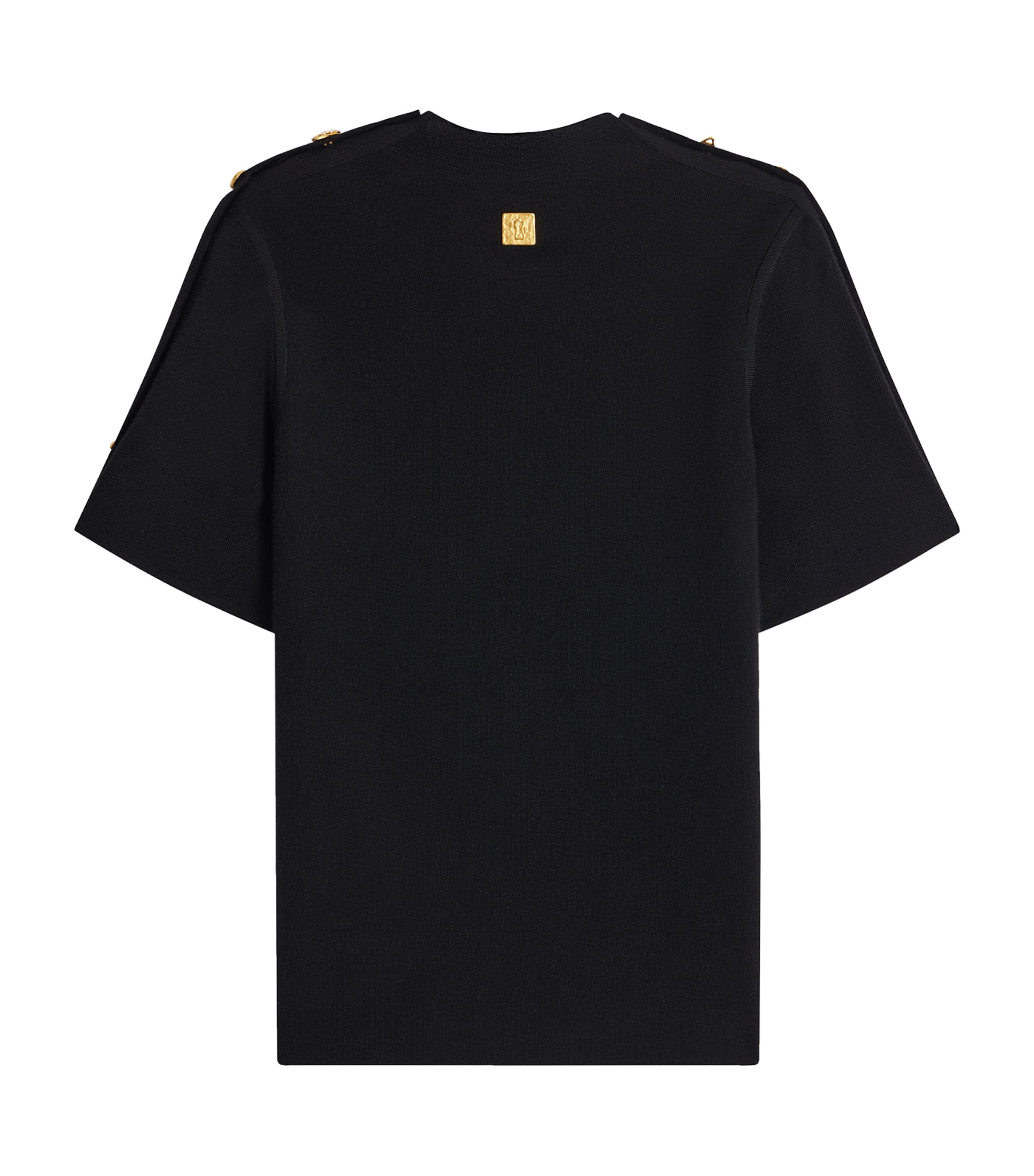 Wool-Blend Bijoux T-Shirt 999BLACK Image 2