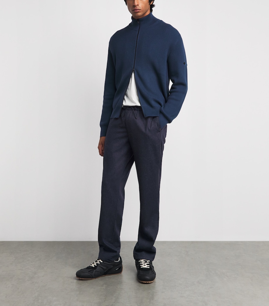 Sease Mens Virgin Wool Mindset Slim Trousers Denim Blue Image 2