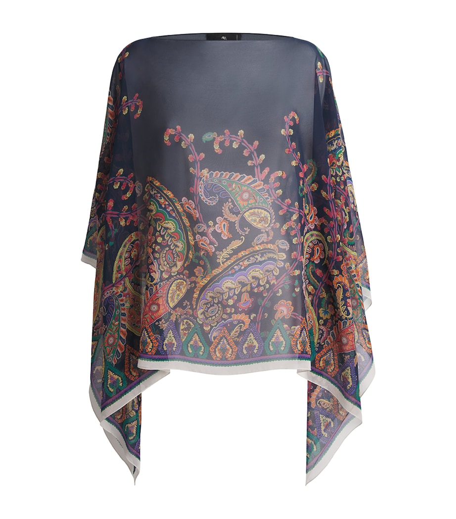 Silk Paisley Cape Blouse X0883 Image 1