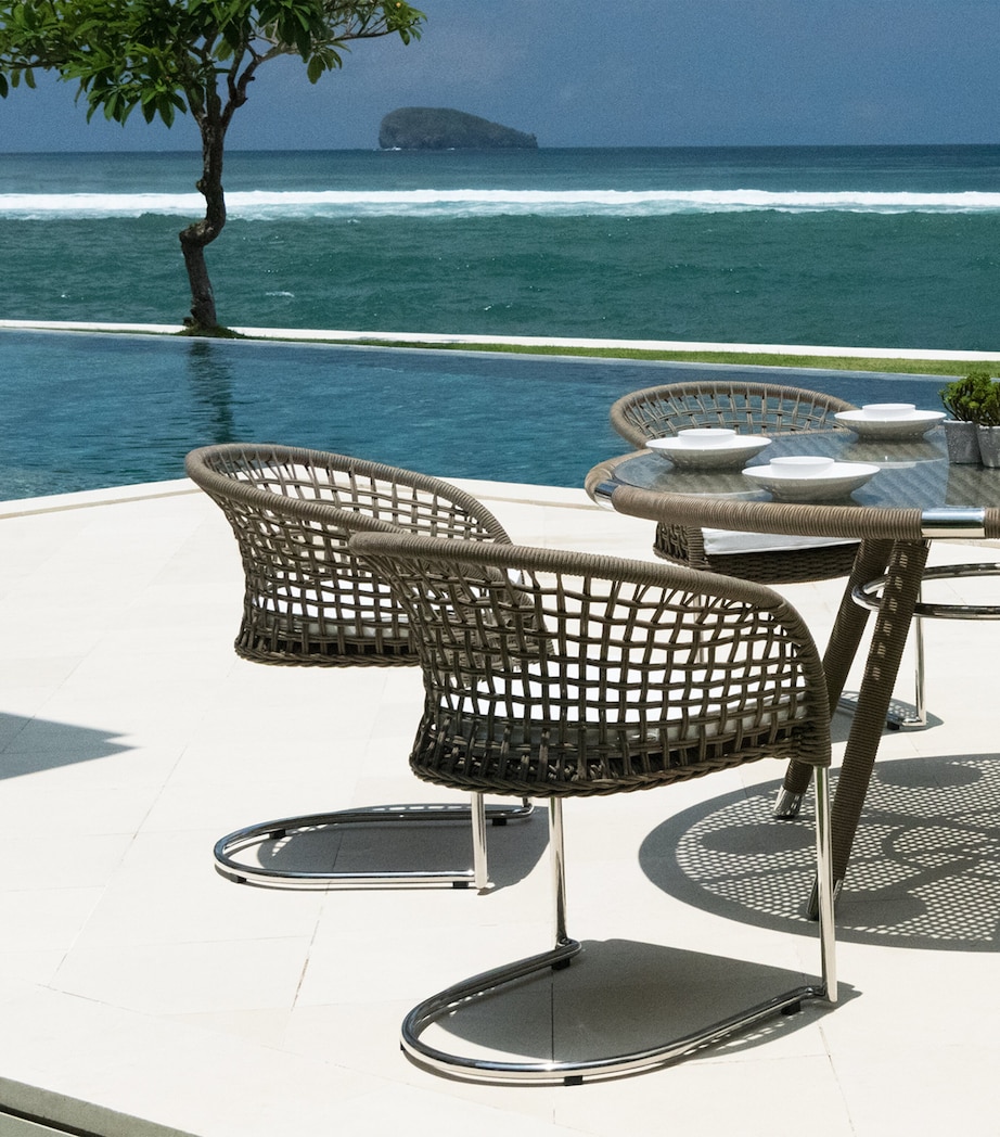 Marina Curved Outdoor Chair WHITE Image 4