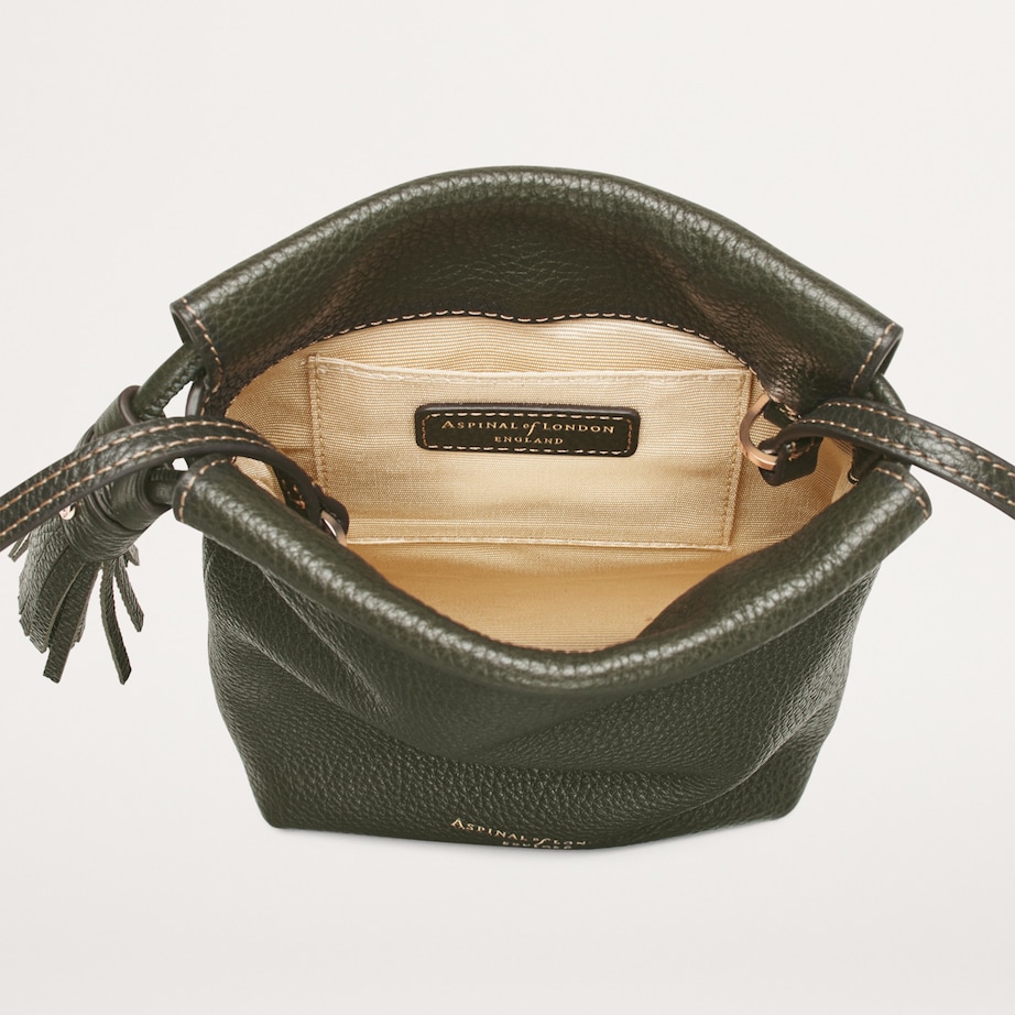 Leather Hudson Cross-Body Bag GREEN Image 3