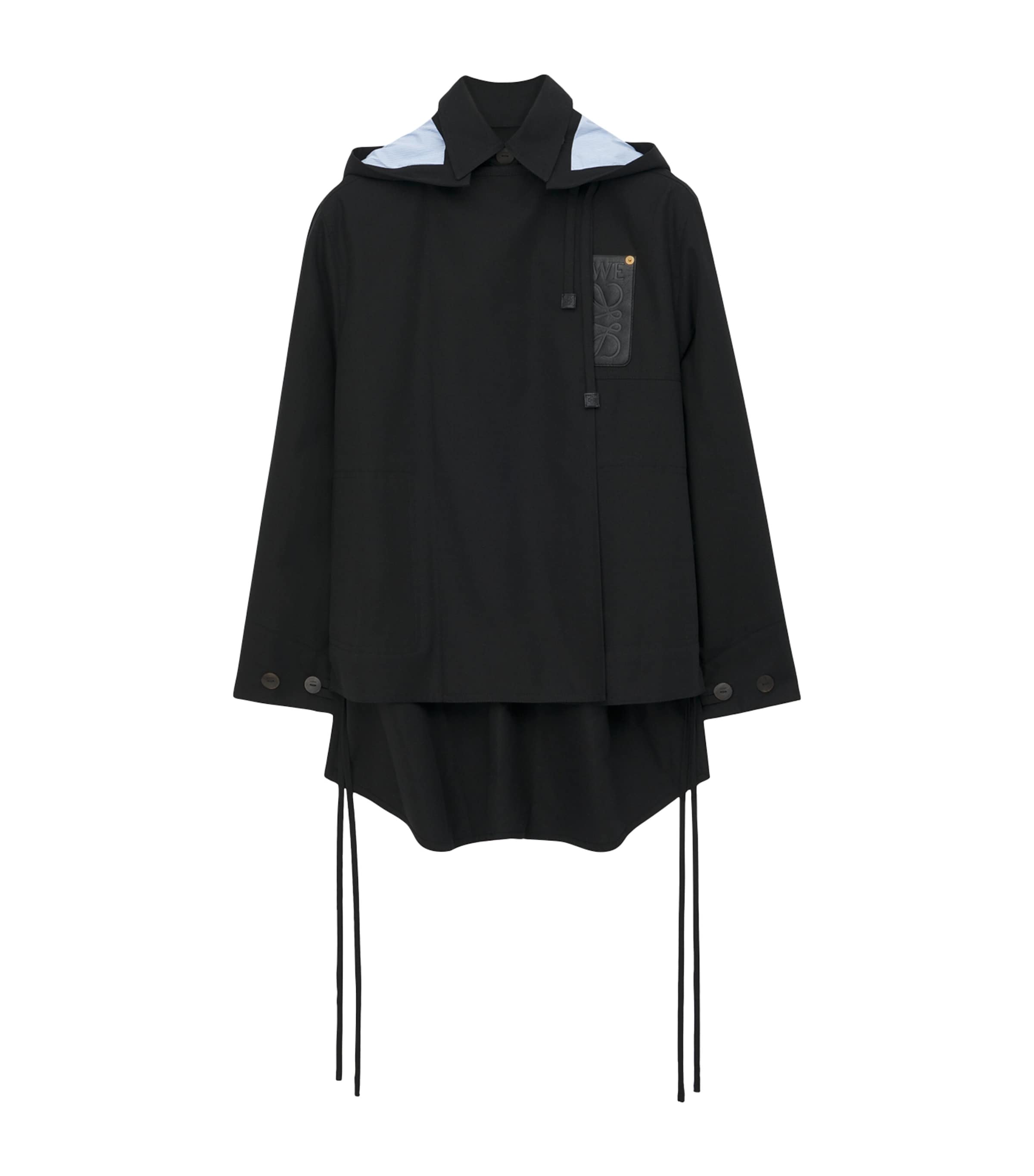 Loewe Hooded Parka Jacket In Black