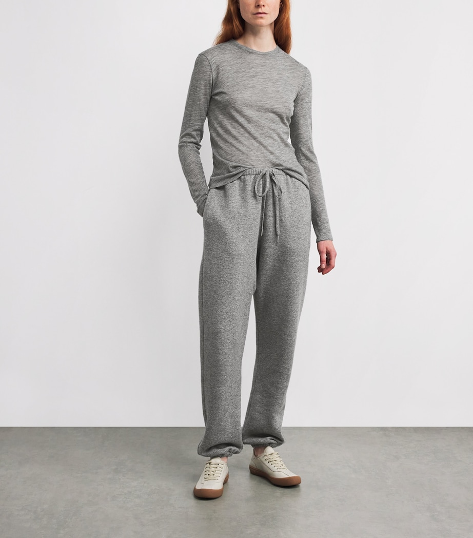 Cashmere-Cotton Teo Sweatpants GREY MELANGE Image 2