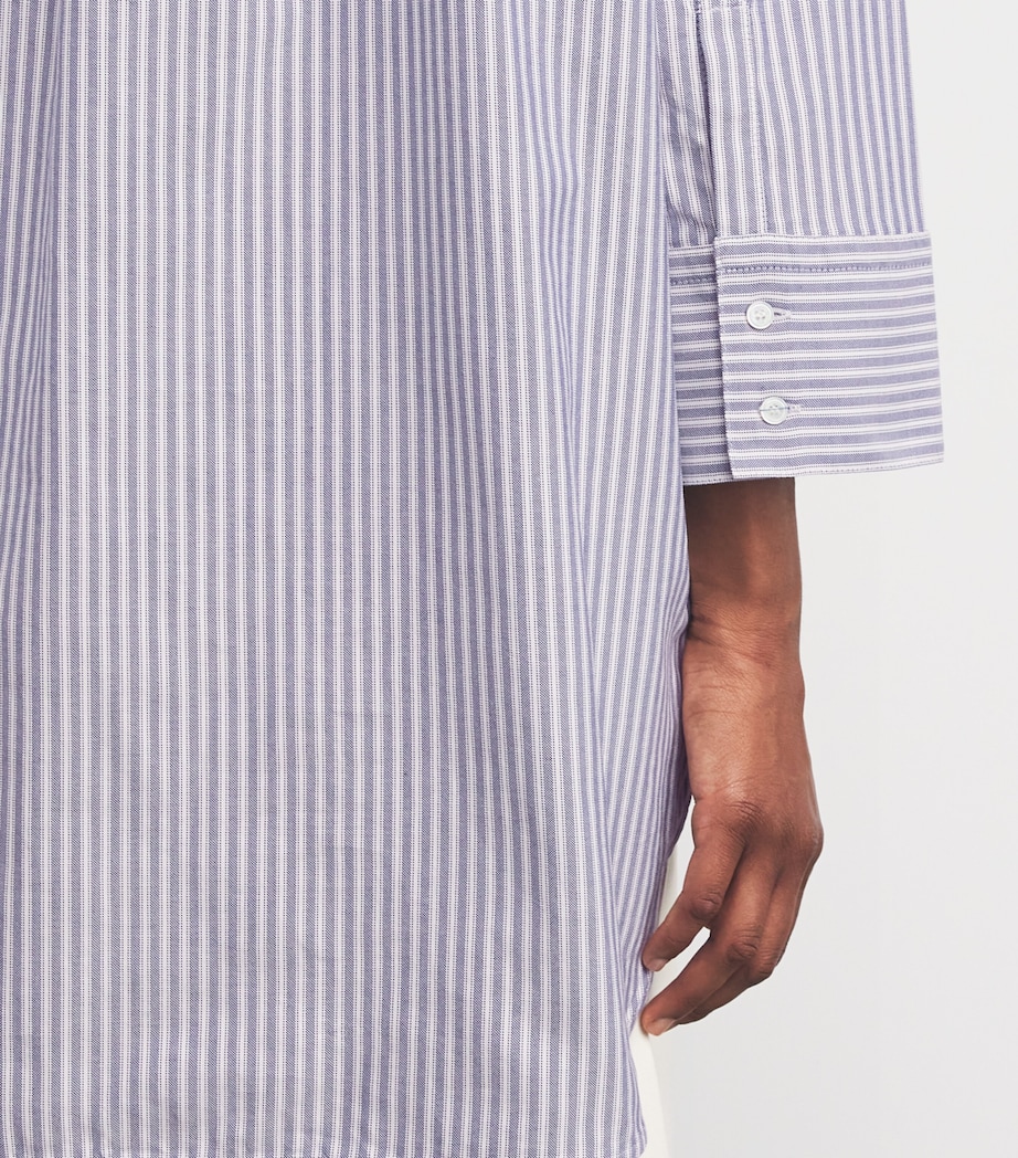 Cotton Stripe Oxford Shirt ULTRAMARINE Image 6