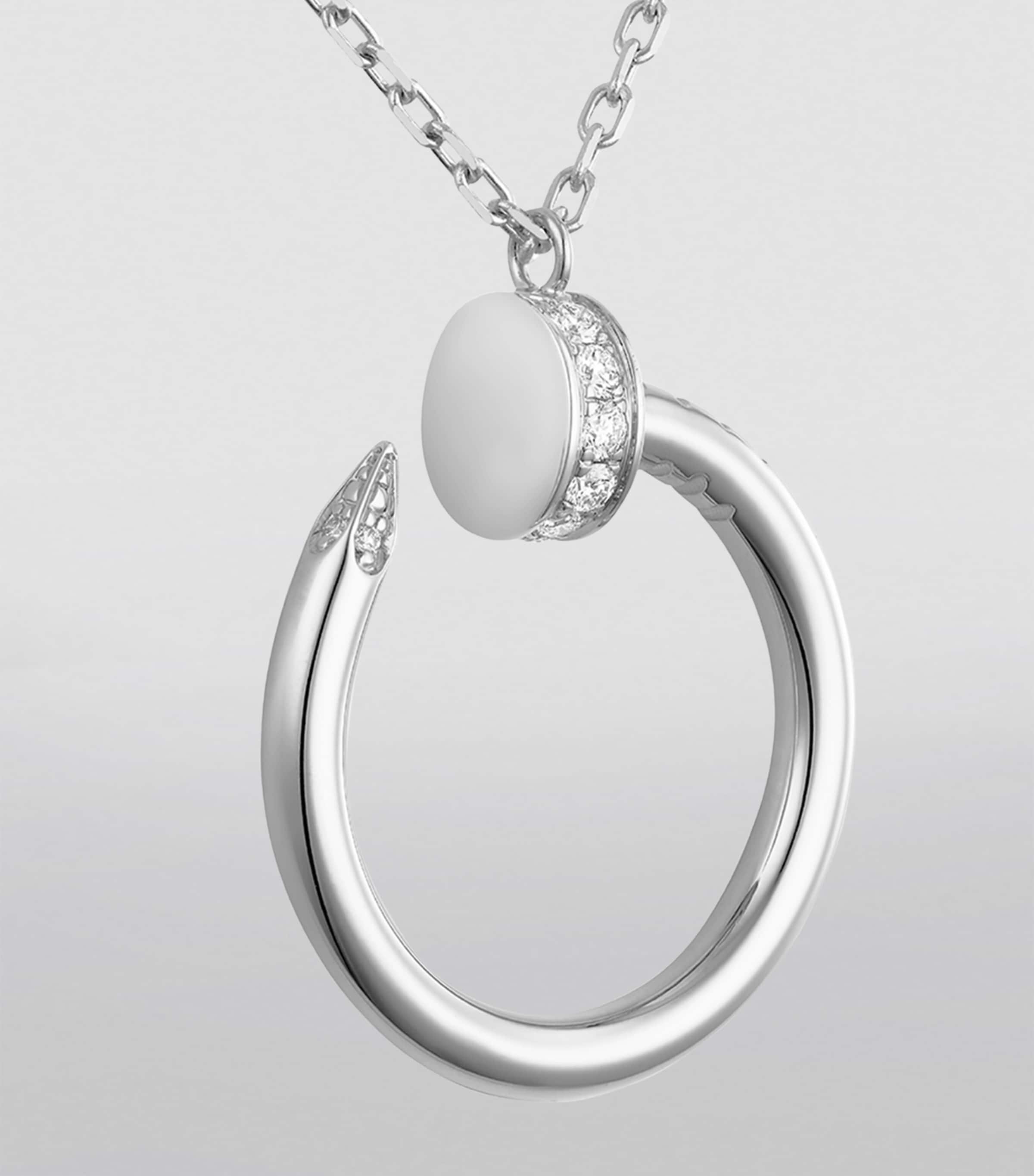 White Gold and Diamond Juste un Clou Necklace WHITE GOLD Image 6