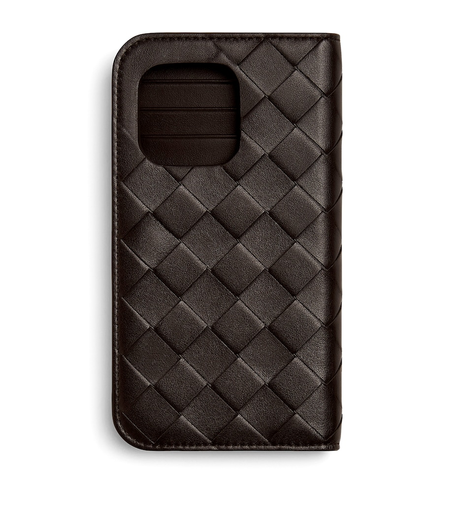 Intrecciato Leather iPhone 16 Pro Foglio Case 2113 Image 3