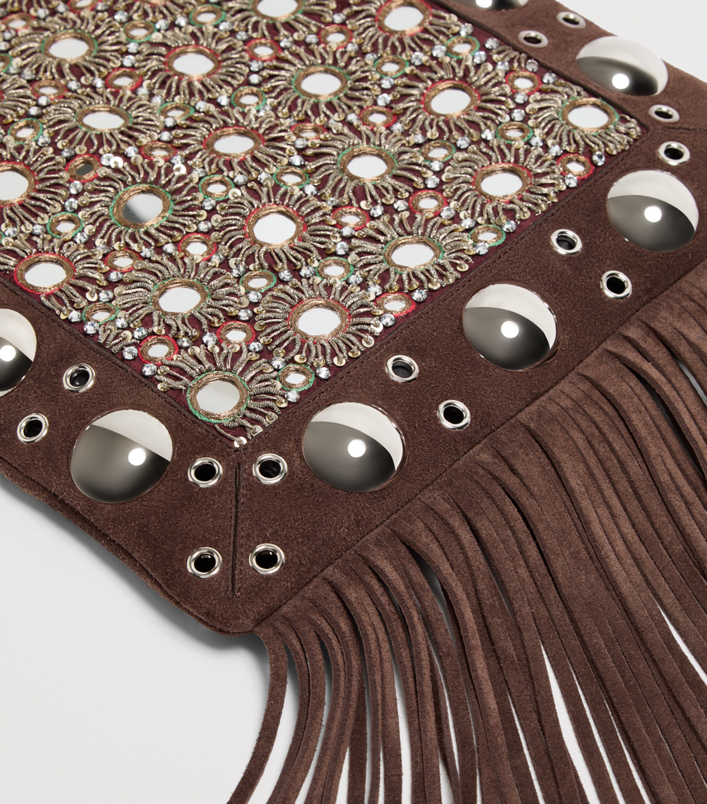 Suede Embellished Nellcôte Shoulder Bag RCB Image 6