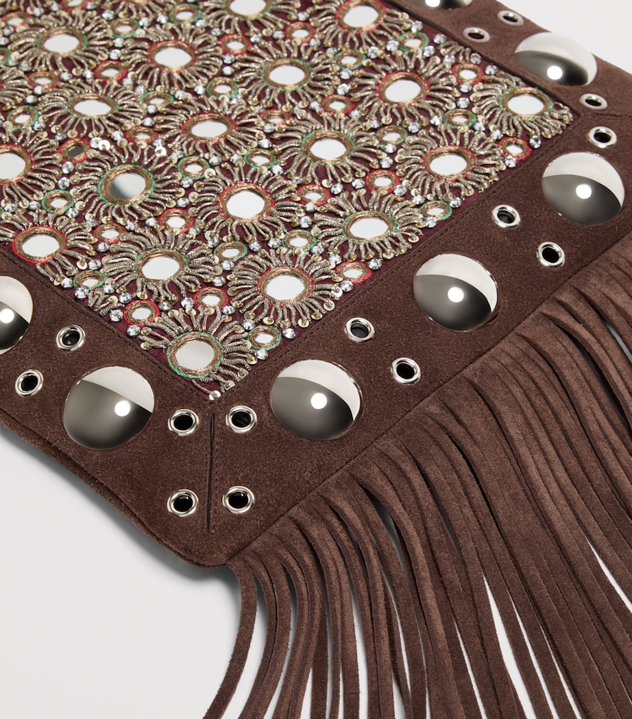 Suede Embellished Nellcôte Shoulder Bag RCB Image 6