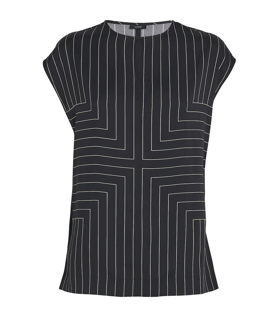 Geometric Print Louison Top BLACK/AFFOGATO Image 1