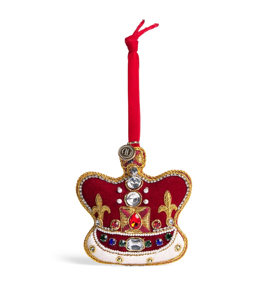 Harrods Embellished Crown Tree Decoration Image 1