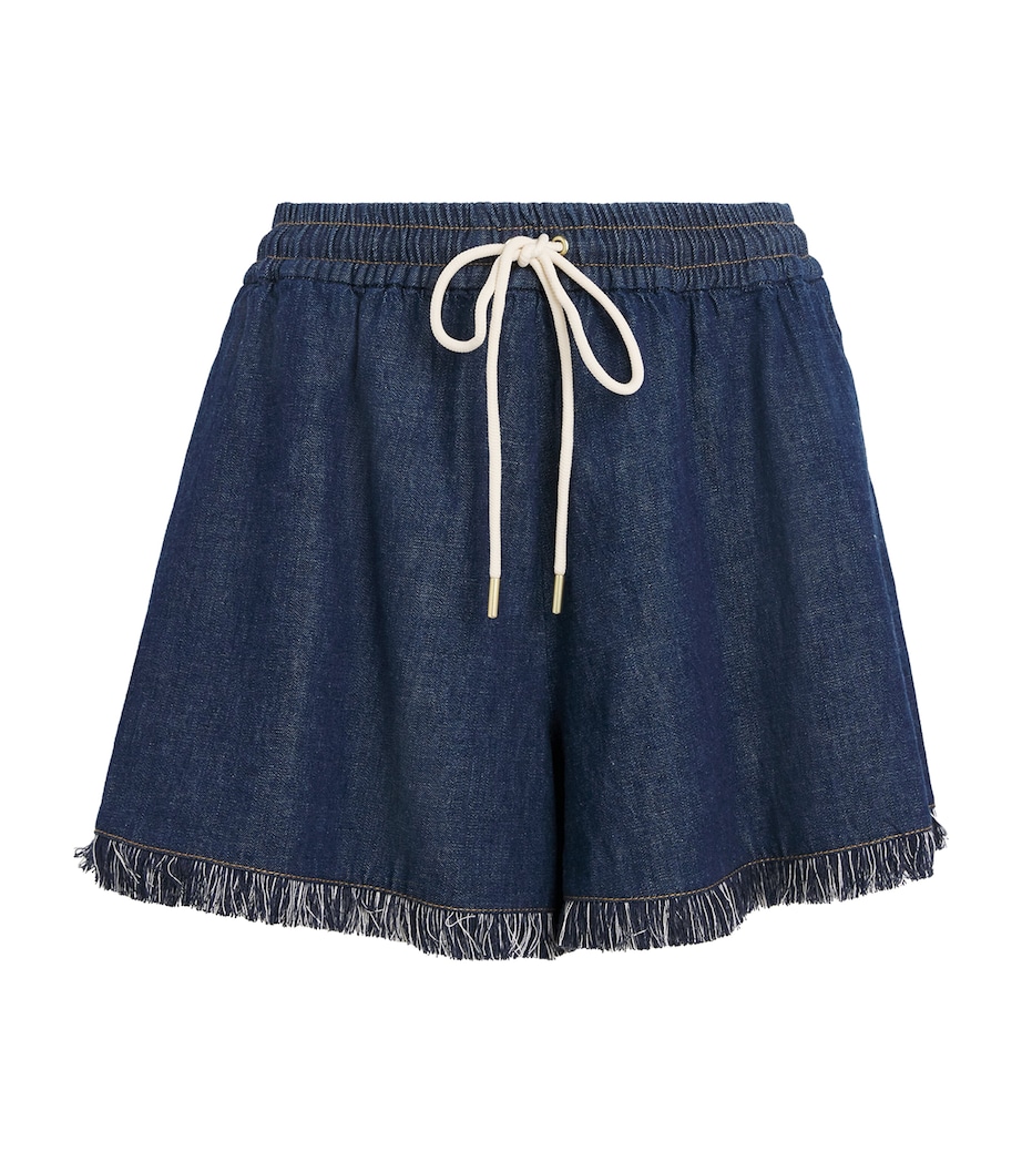 Zimmermann Womens Denim Rhiannon Shorts Aln/atlantic Image 1