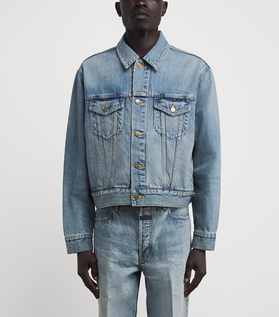Denim Trucker Jacket LIGHT INDIGO Image 3