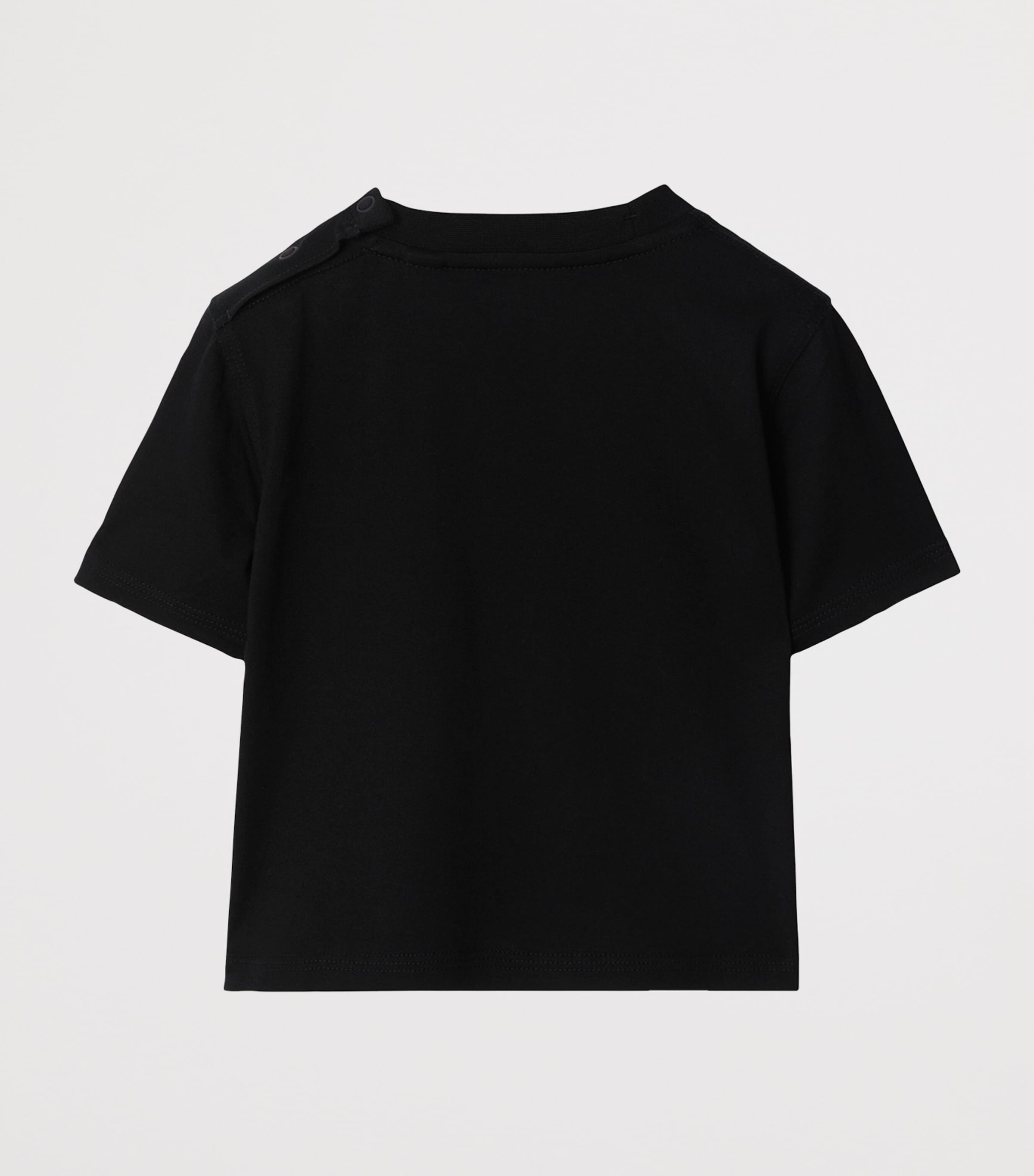 Cotton Check-Patch T-Shirt (6-24 Months) BLACK Image 2