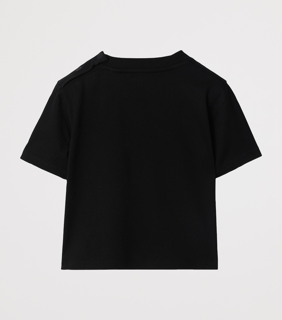 Cotton Check-Patch T-Shirt (6-24 Months) BLACK Image 2