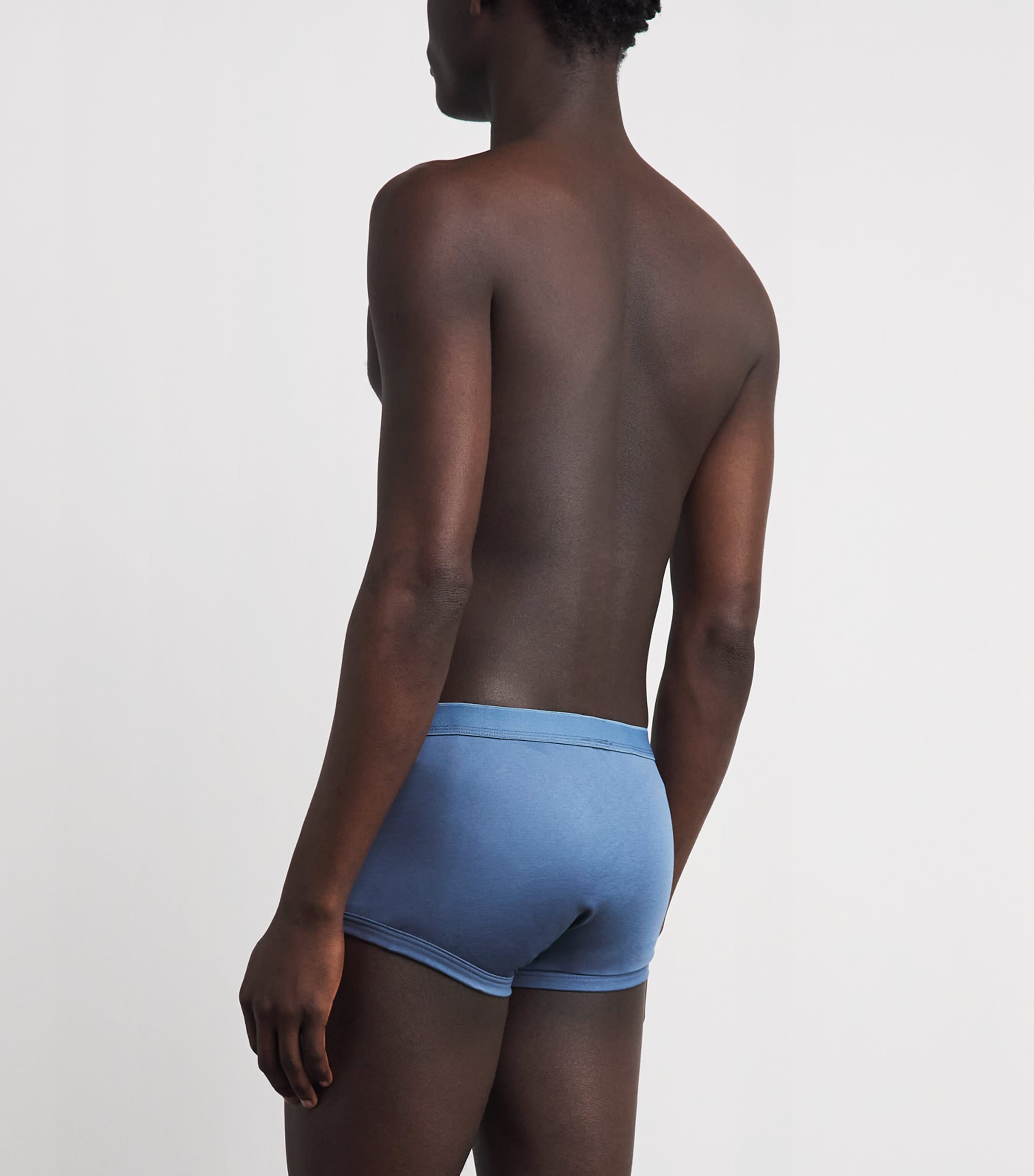 Zimmerli Mens Sea Island Cotton Boxer Briefs Blue Horizon Image 3
