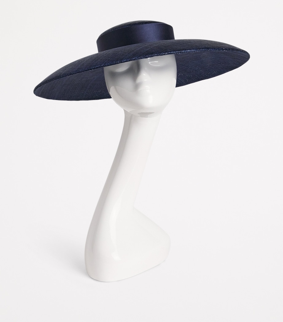 EMILY-LONDON Ribbon-Detail Hat Navy Image 2