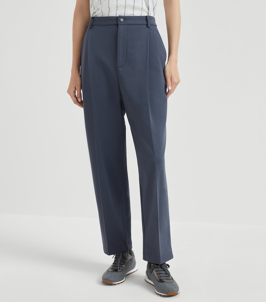 Stretch-Cotton Cropped Trousers C7186 Image 2