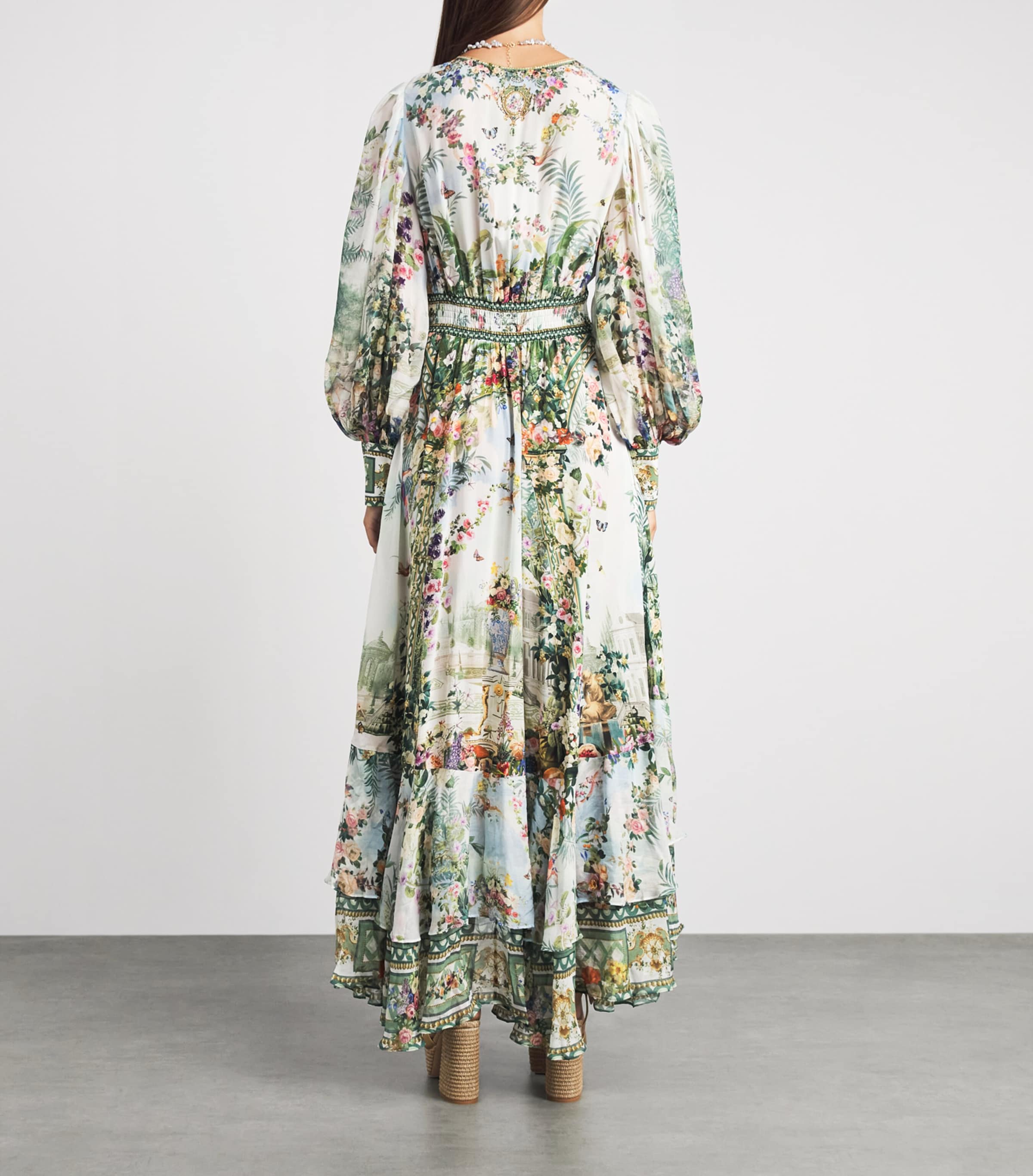 Camilla Womens Silk Art for the Empress Midi Dress Art For The Empress Image 4