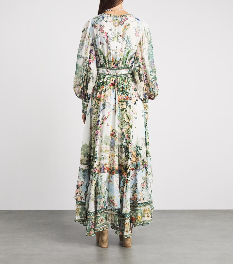 Camilla Womens Silk Art for the Empress Midi Dress Art For The Empress Image 4