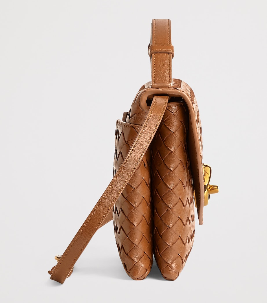 Leather Intrecciato Knot Lock Top-Handle Bag 2599 Image 6