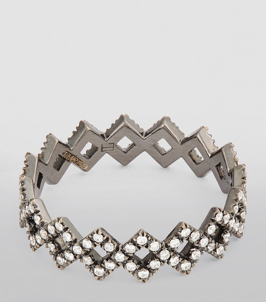 Blackened White Gold and Diamond Rex Ring WHITE GOLD Image 3