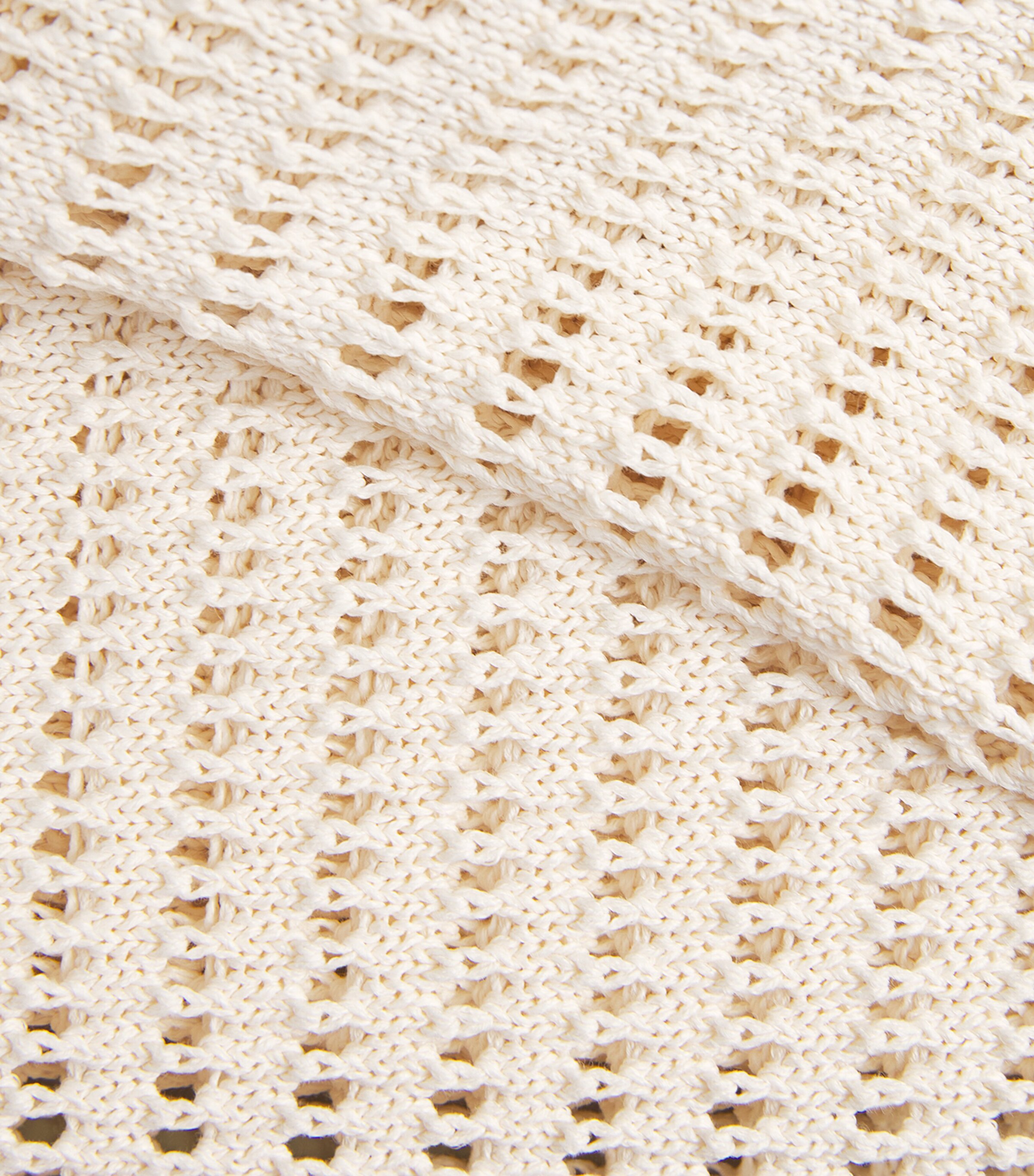 COMMAS Mens Crochet Floral Logo Polo Shirt Cream Image 5