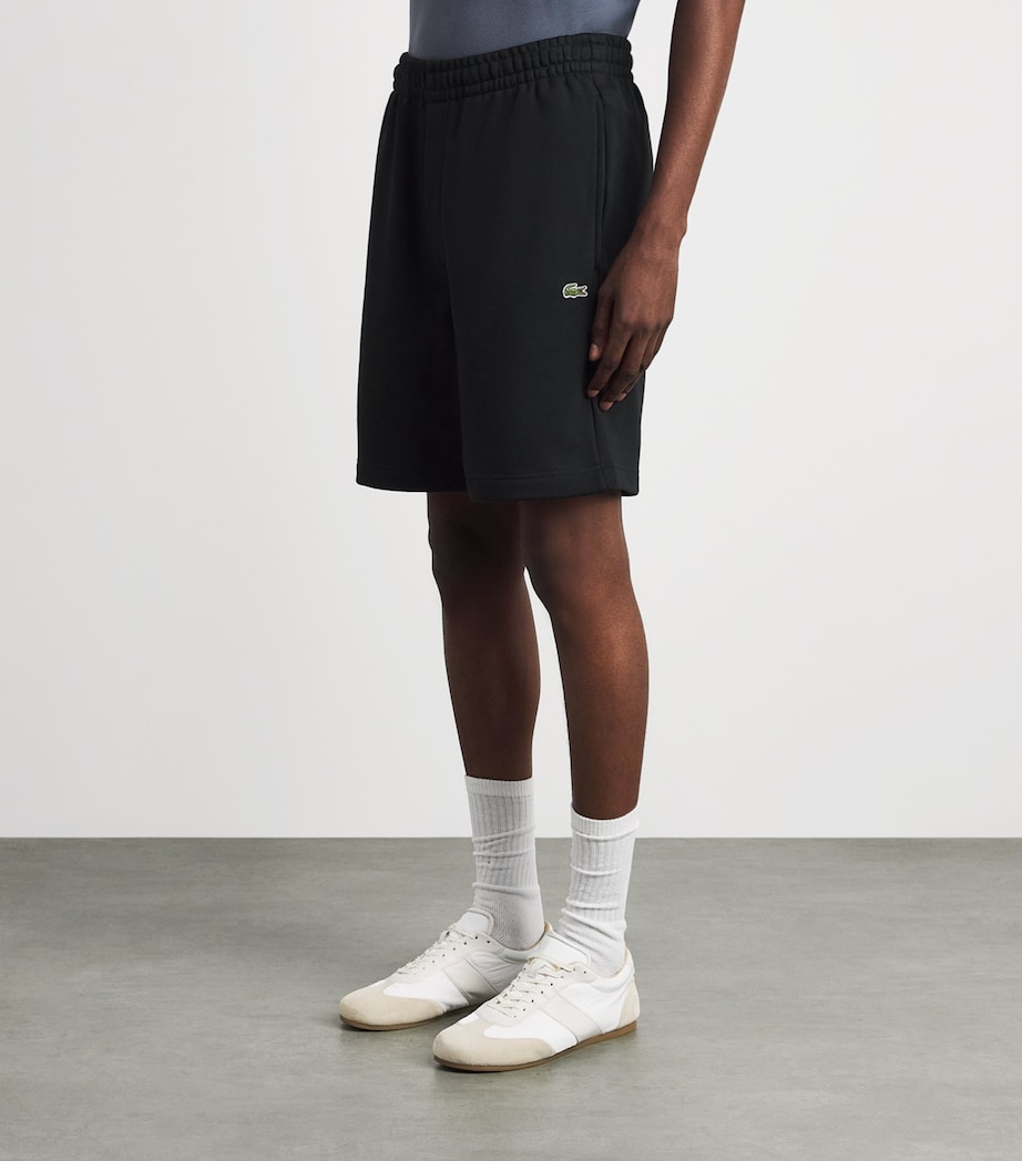 Lacoste Cotton Logo Shorts Black Image 4