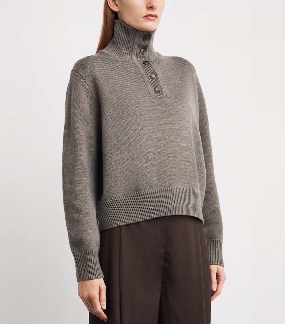 Wool-Cashmere High-Neck Sweater B3084 Image 3