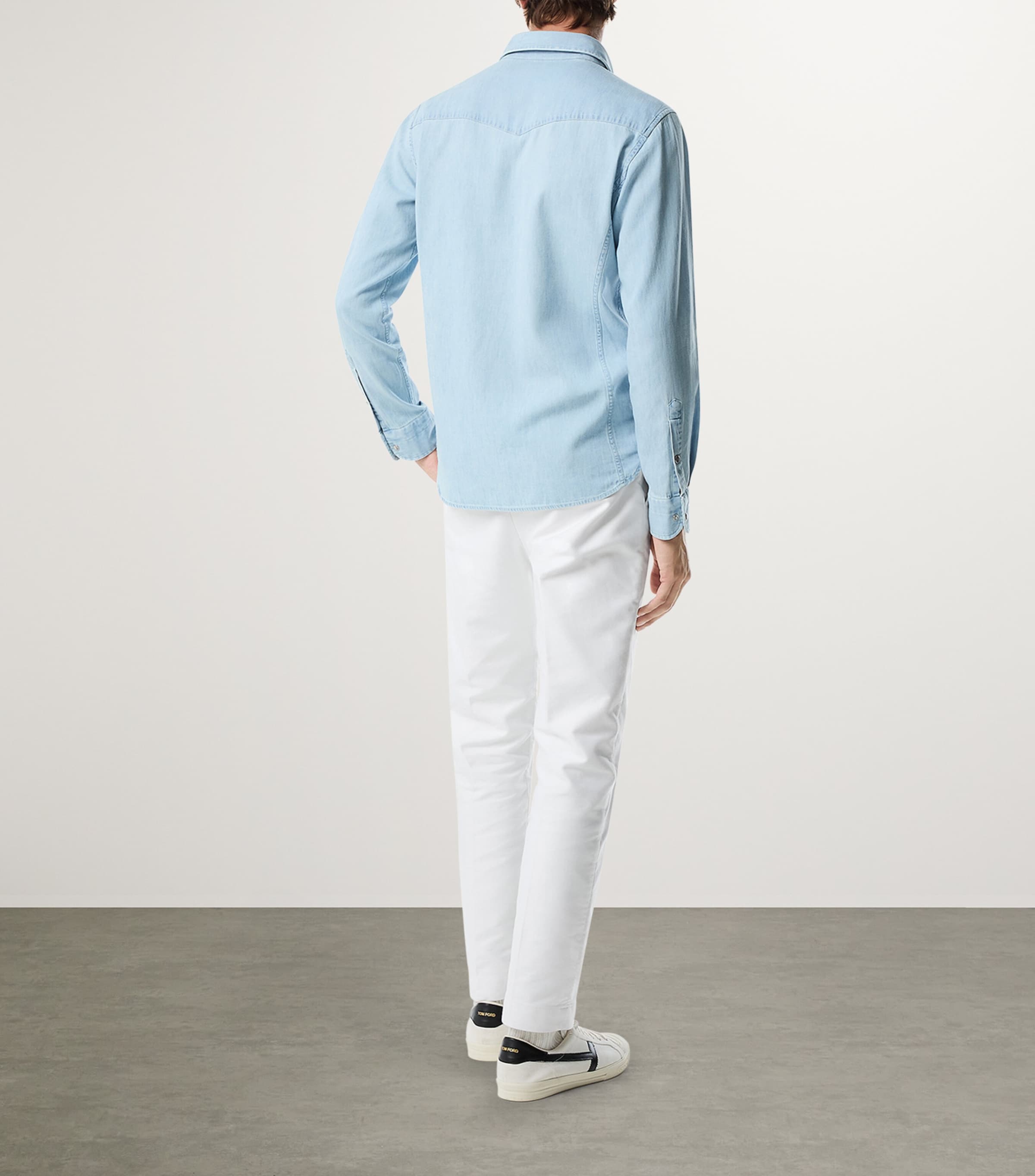 Denim Chambre Western Shirt HB215 Image 3