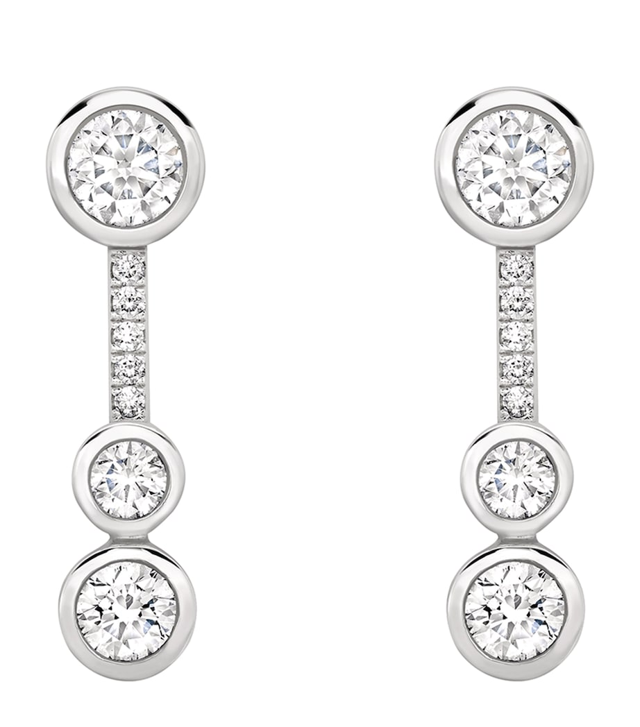 Platinum and Diamond Waterfall Small Drop Earrings PLATINUM Image 1