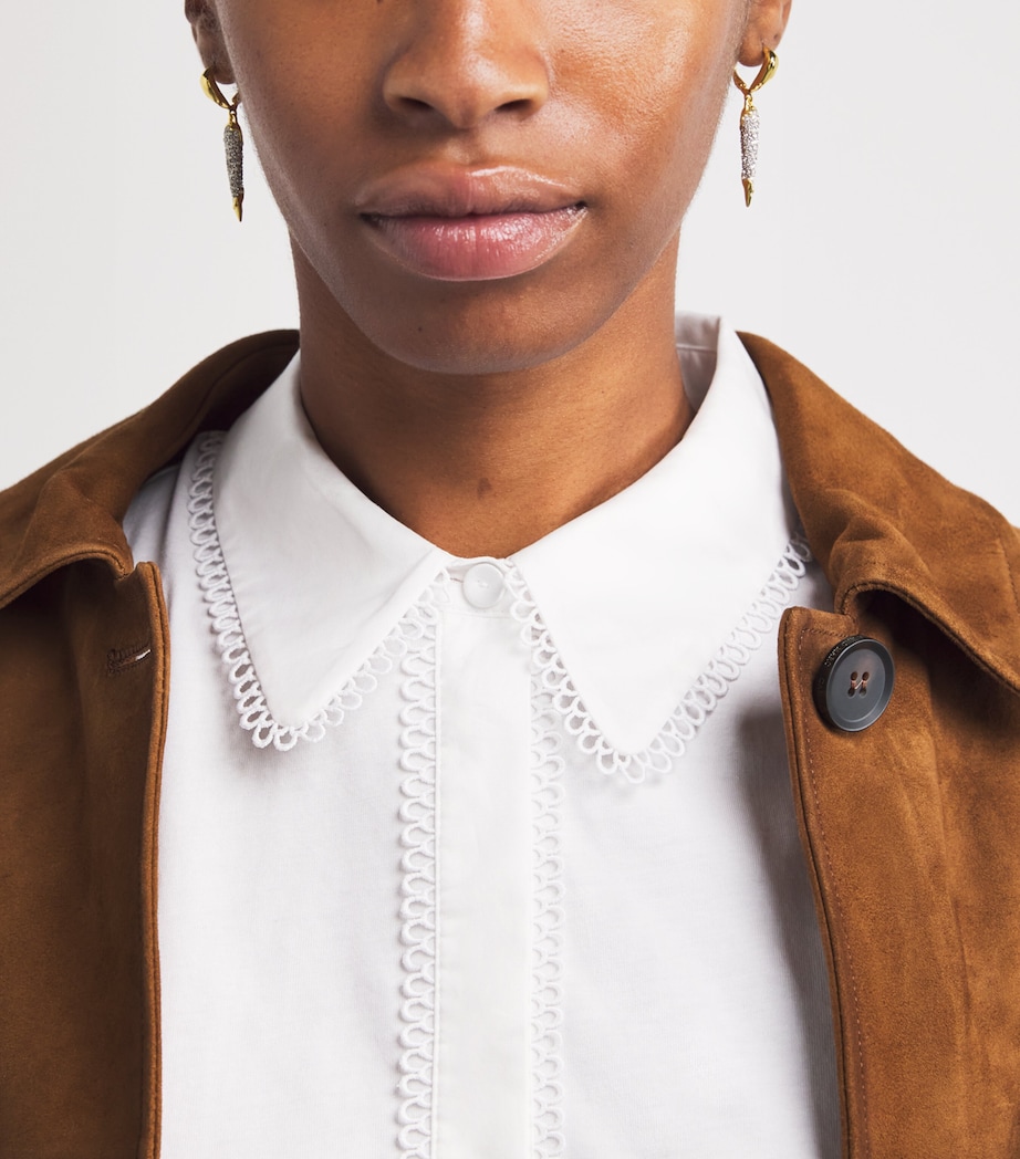 Cotton Scalloped Shirt FRESH WHITE Image 6