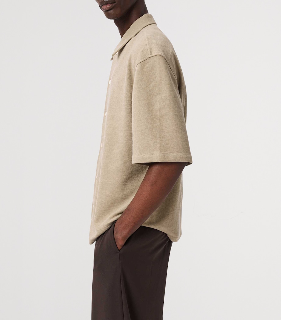AllSaints Mens Organic Cotton Stalone Shirt Dune Brown Image 6