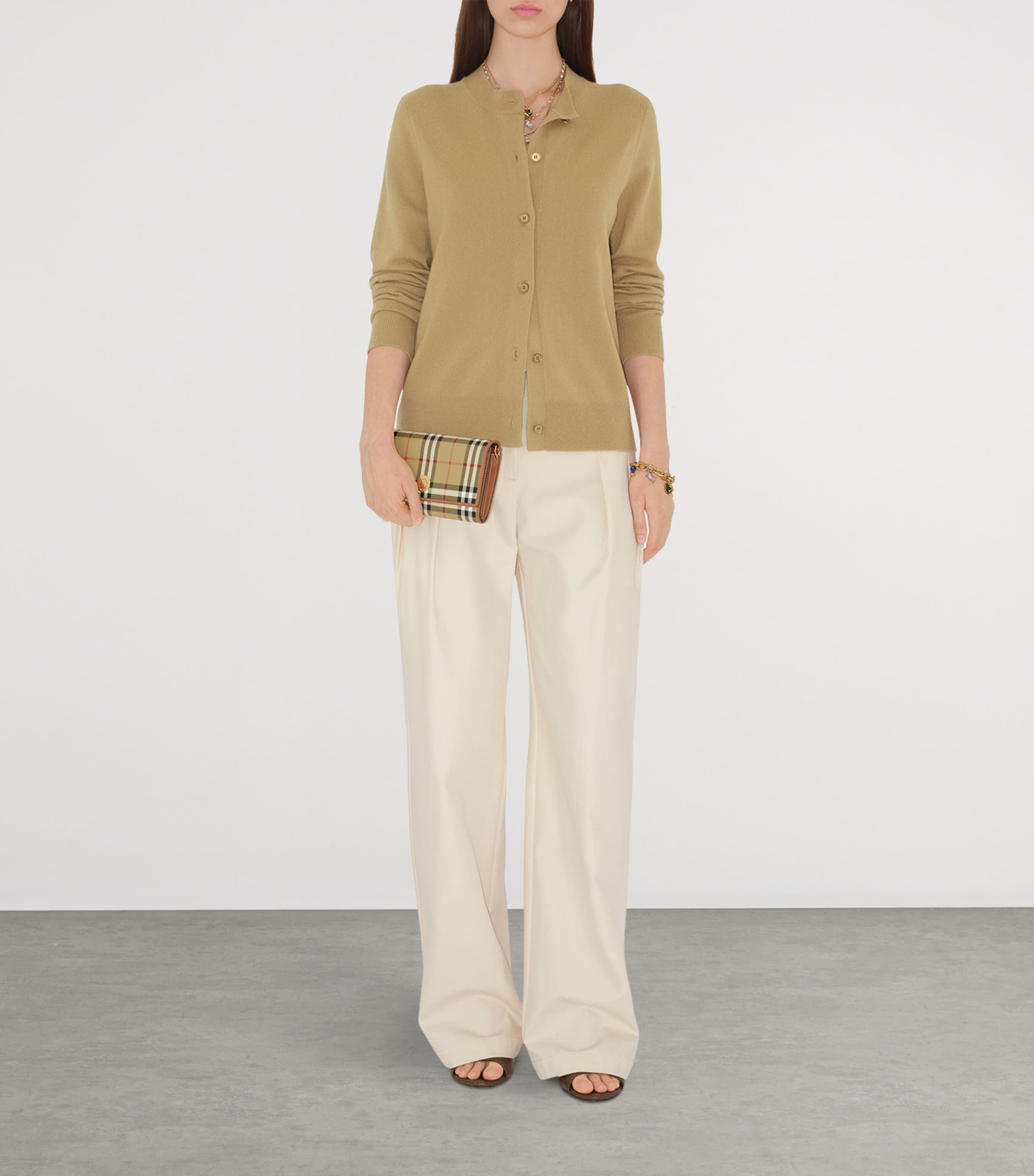 Check Chain Wallet VNTG CHK/BRIAR BROWN Image 2