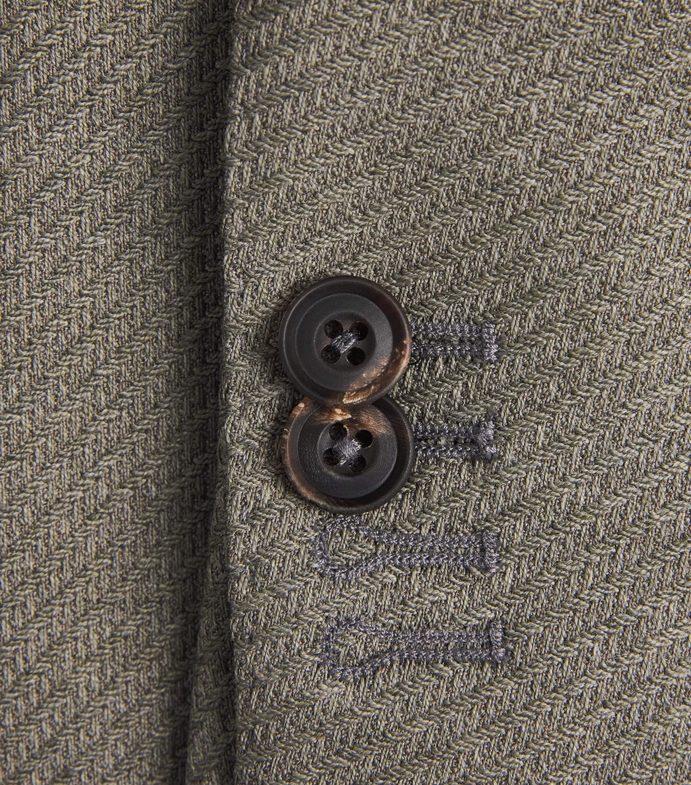 Corneliani Mens Virgin Wool Jacket Green Coloured Image 6