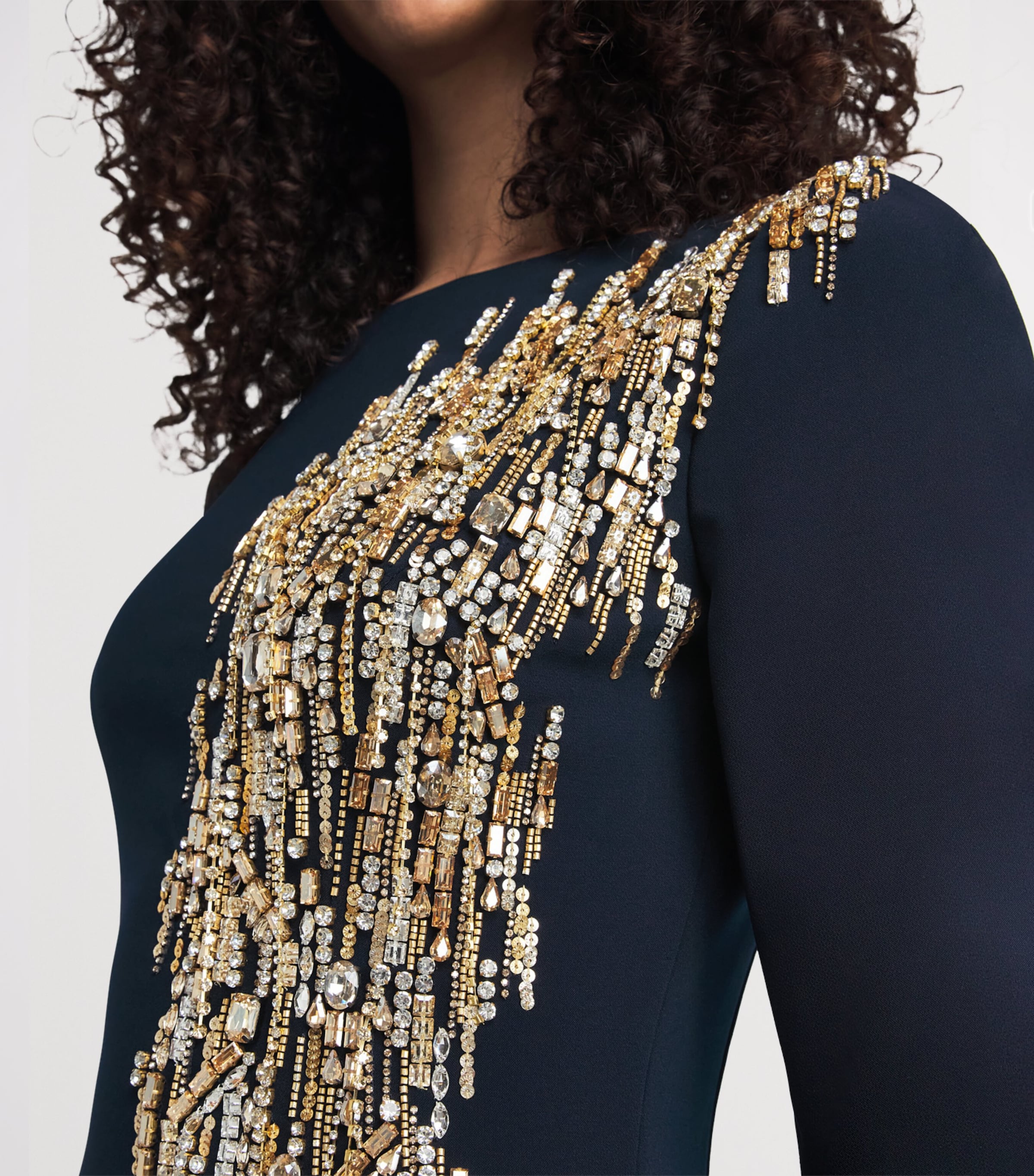Jenny Packham Womens Embellished Avana Maxi Dress Ink Image 5