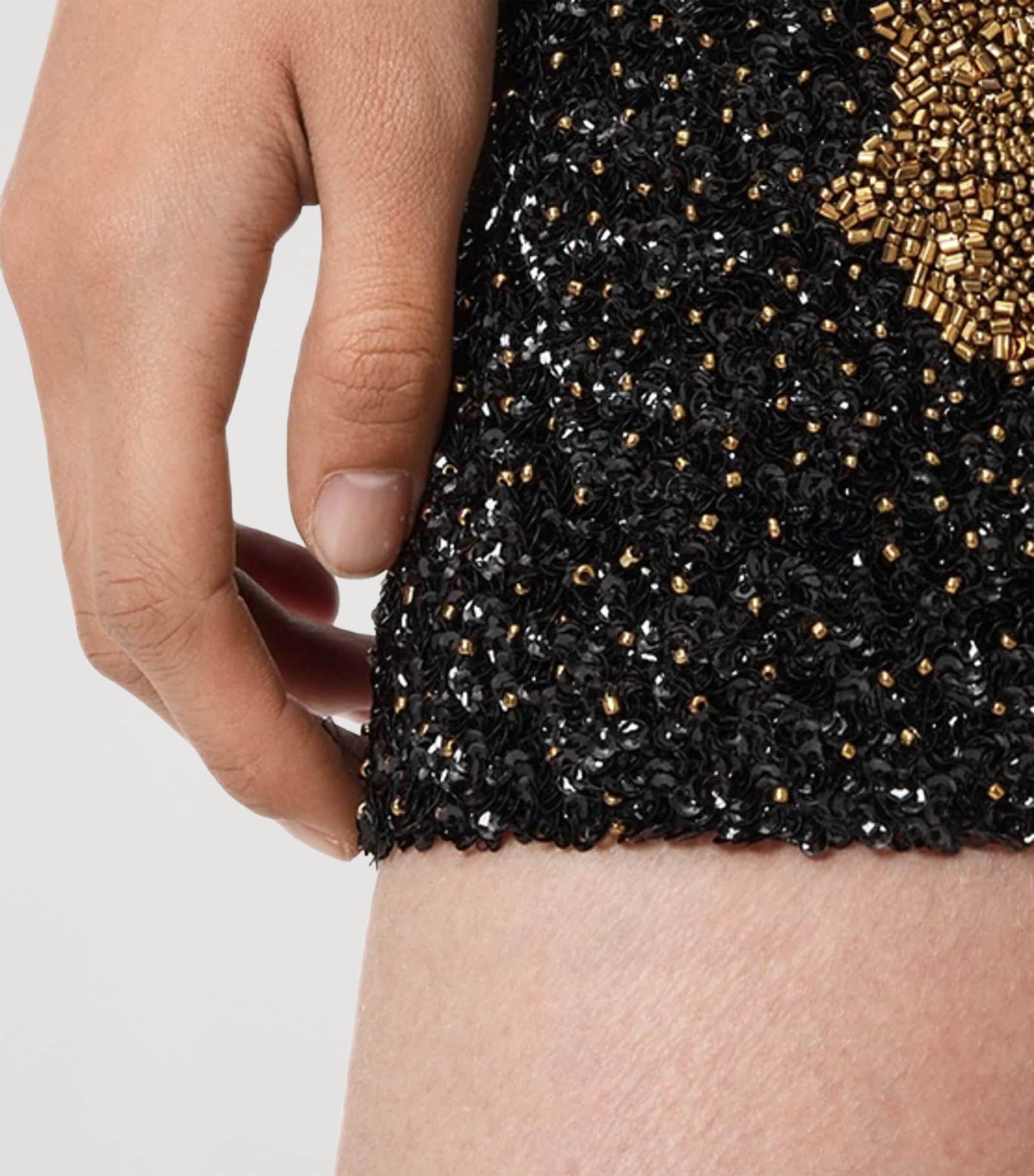Embellished Jamilia Mini Skirt BLACK/GOLD Image 7