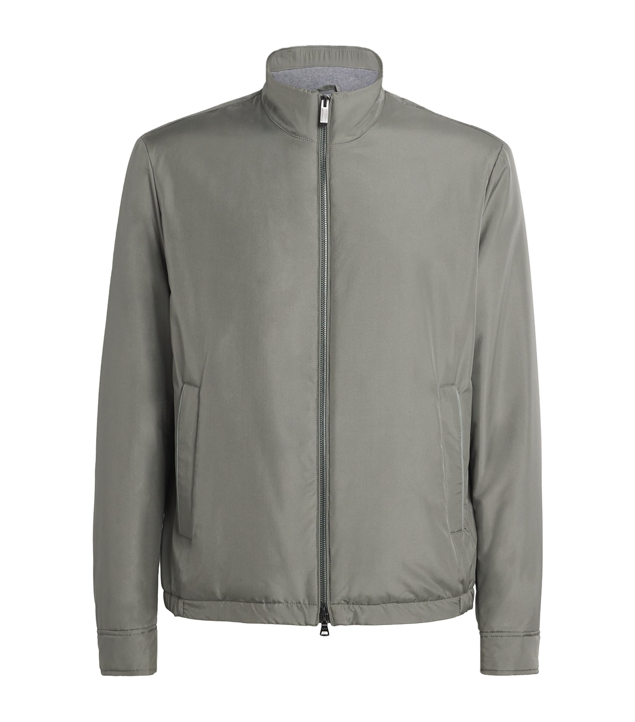 Paul & Shark Typhoon Silk Jacket In Gray