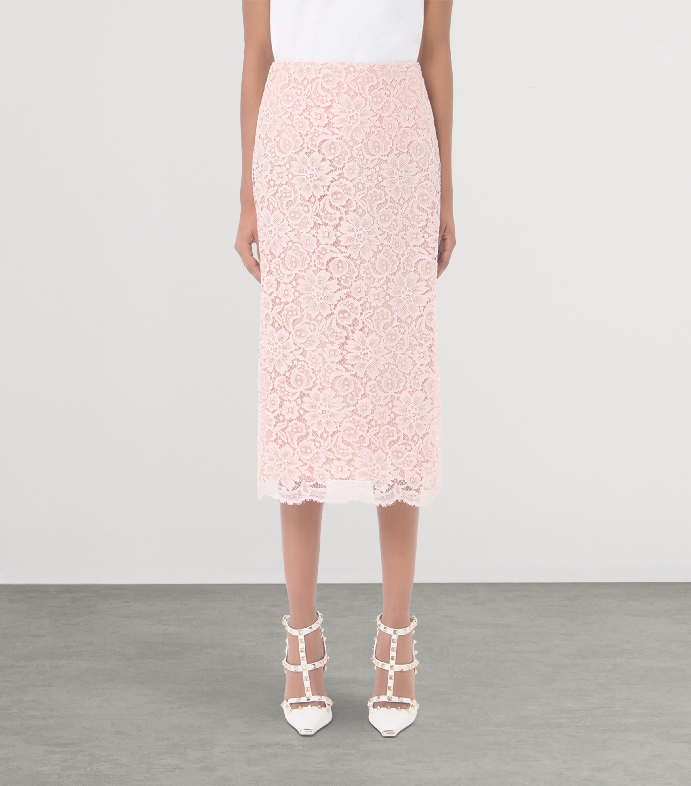 Valentino Womens Lace Midi Skirt Image 3