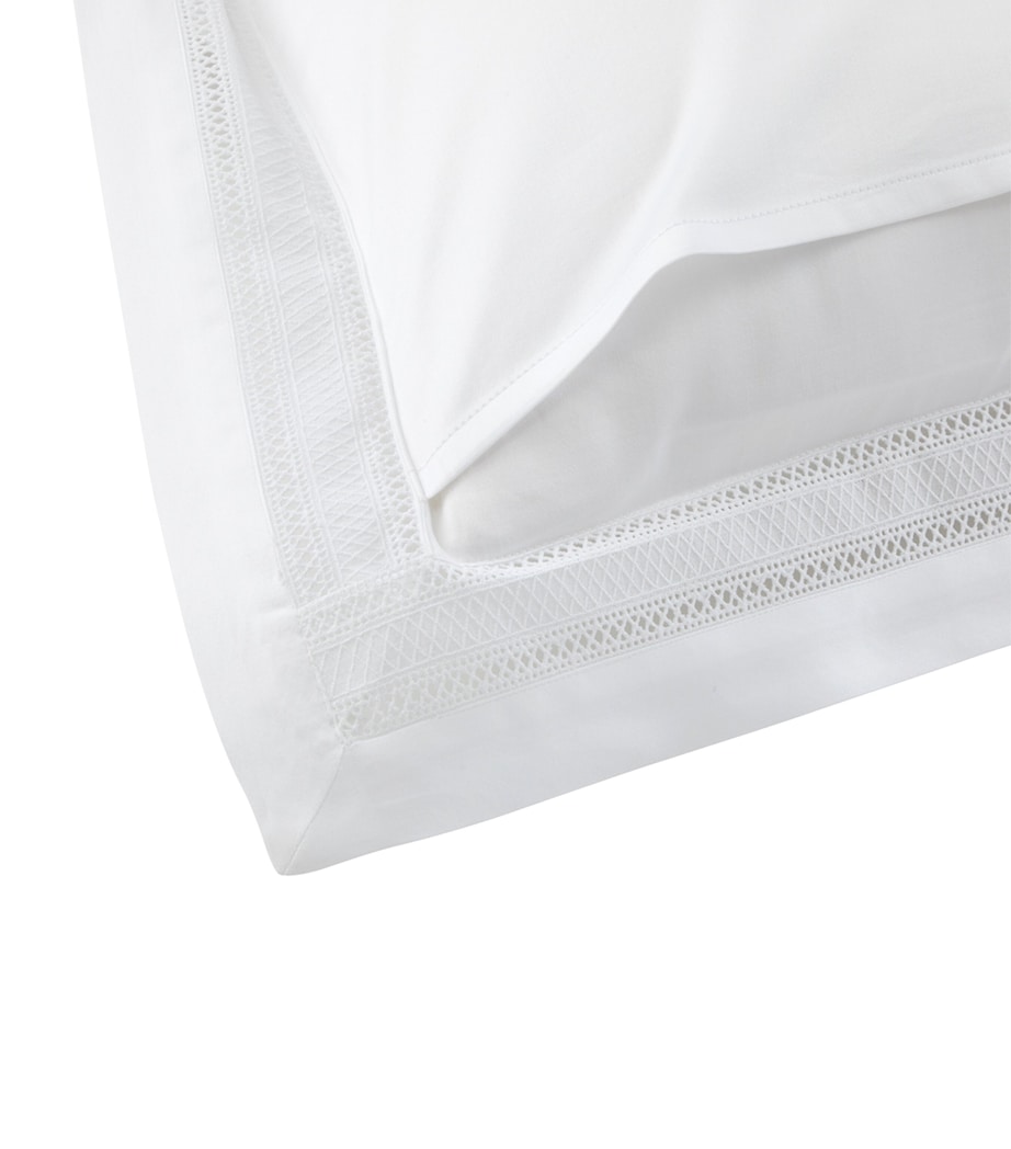 Ralph Lauren Home Cotton Sateen Alistair Square Oxford Pillowcase (65cm x 65cm) White Image 3