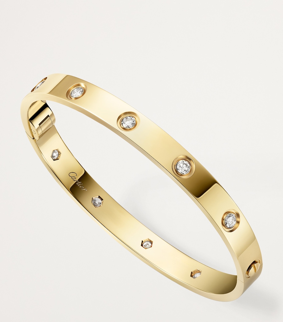 Yellow Gold and Diamond LOVE Bracelet YELLOW GOLD Image 3