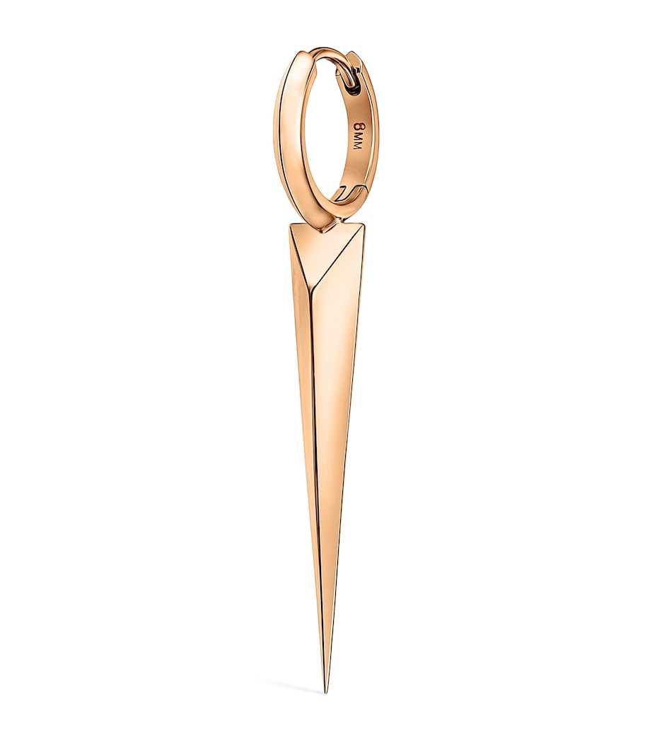 Rose Gold Faceted Grand Spike Hoop Earring (8mm) ROSE GOLD Image 1