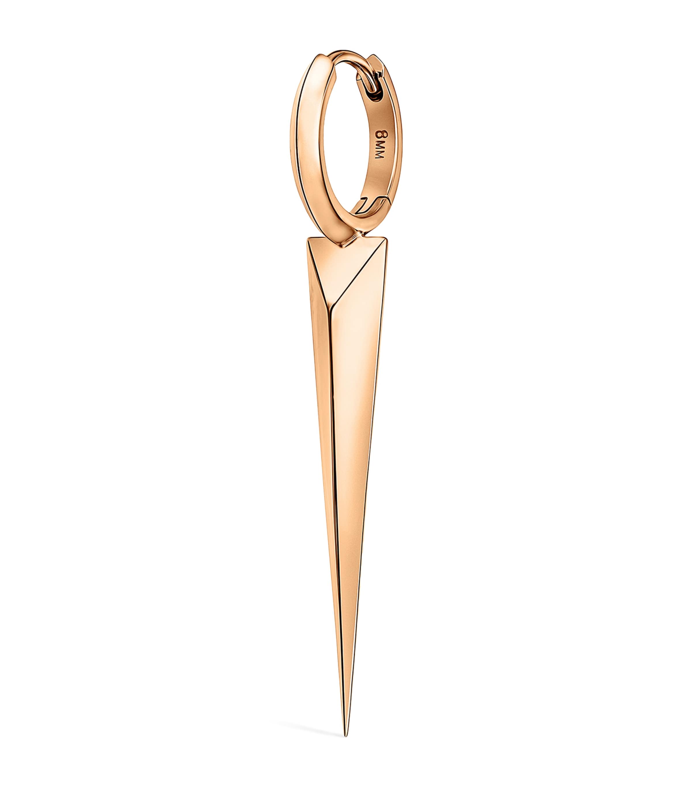 Maria Tash Rose Gold Faceted Grand Spike Hoop Earring (8mm) | Fine Jewellery | Fine Earrings | Hoop Earrings | Men Accessories | Jewellery | Earrings | Designers | Maria Tash